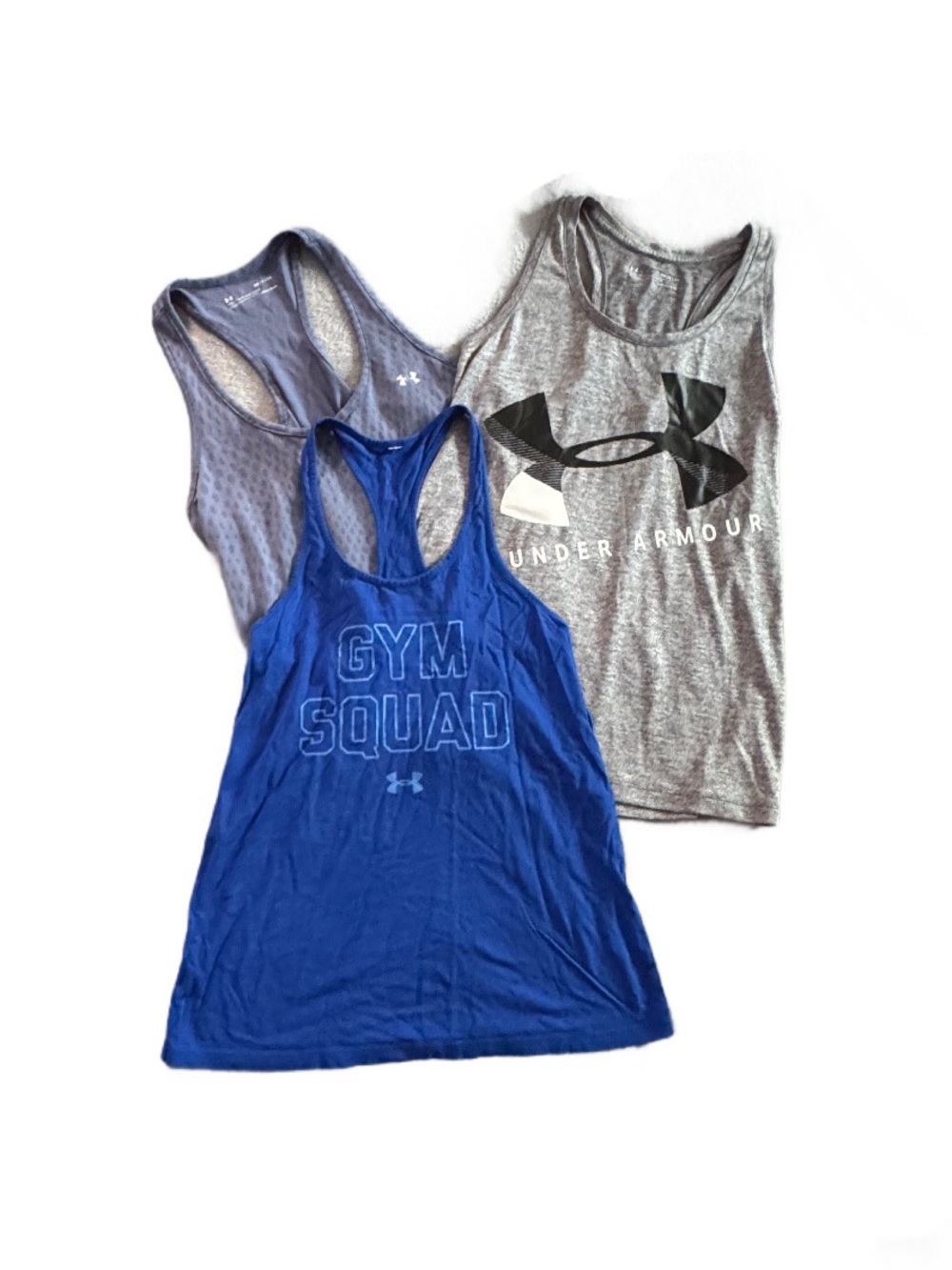 Under Armour Racerback Tank Set Blue and Gray Women’s Size Small